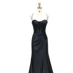 New Sheath Solid Nighttime Dress w/ Sweetheart Neck & Lace Up Back TC TL3053L